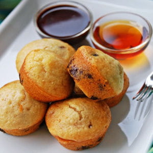 mini pancake muffin aux pépites de chocolat 