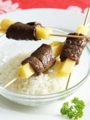brochettes boeuf et fromage