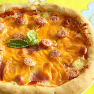 pizza hot dog et croute au gouda
