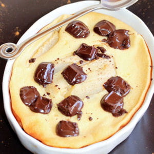 clafoutis poire choco cannelle