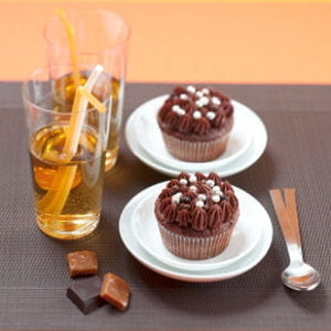 19 cupcakes chocolat et caramel moulin de valdonne