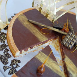 tarte chocolat au lait caramel et cacahuete de pierre herme