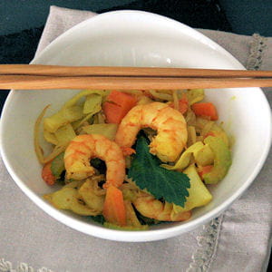 wok gambas et legumes croquants charlotte angot