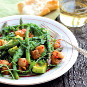 11 salade d asperges aux pois gourmands et aux saint jacques