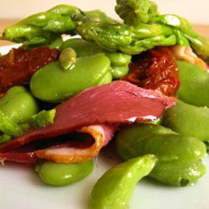 23 salade de feves aux asperges et magret de canard sandra heraud
