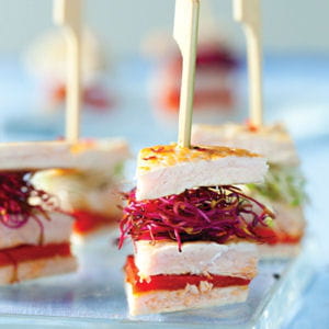 9 minis club sandwichs de dinde aux pousses de radis volailles de france
