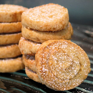 Biscuits escargots au sucre caram&eacute;lis&eacute;
