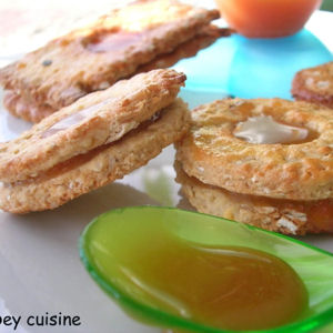 Biscuits fourr&eacute;s au caramel