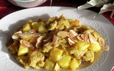 Curry de veau &agrave; l'ananas frais
