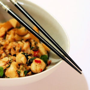 Salade tha&iuml;e de lieu jaune