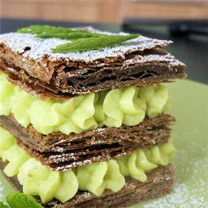 Mille-feuille menthe-chocolat 