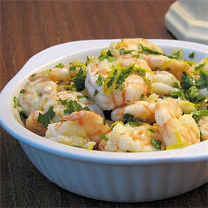 Crevettes marin&eacute;es &agrave; l'orange