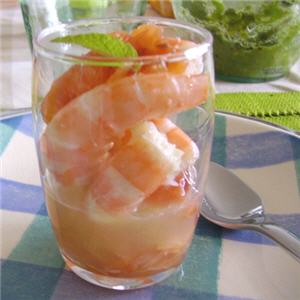 Verrine de saumon aux crevettes 