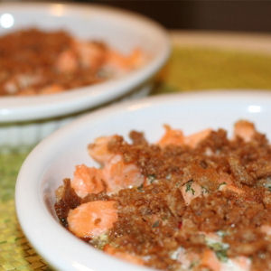 Crumble au saumon