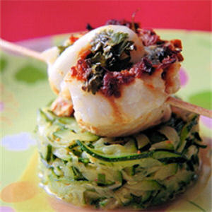 Brochettes de poisson en papillote