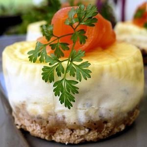 Cheesecake au saumon fum&eacute;  