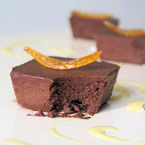Marquise au chocolat noir et orange