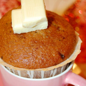 Muffin au caf&eacute; coeur blanc