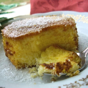 Flan à la noix de coco, caramel au lait de coco