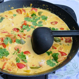 Curry de poivrons au lait de coco