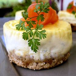 Cheesecake au saumon fum&eacute;