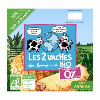 Yaourts Très Ananas Les 2 Vaches