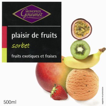 Sorbet Plaisir de fruits de Monoprix