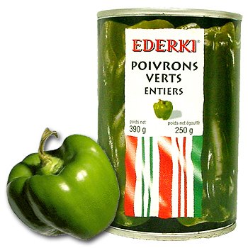 Poivrons verts entiers  Ederki 