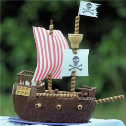 Gâteau bateau de pirates