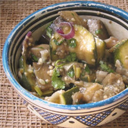 Salade de courgettes et d’aubergines à l’orientale