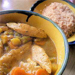 Tajine de poulet aux &eacute;pices