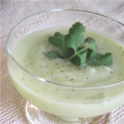Velout&eacute; de jade (courgettes et patates douces)  