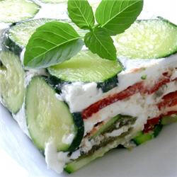 Terrine de ch&egrave;vre aux poivrons et &agrave; la courgette