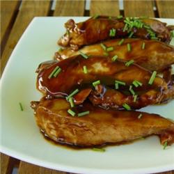 Aiguillettes de poulet laqu&eacute;es