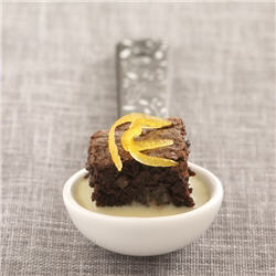 Brownie et sabayon d'orange