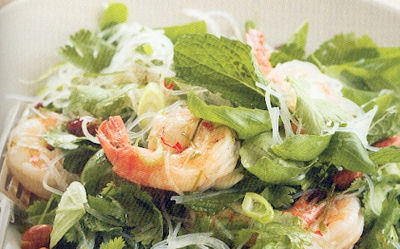 Salade de nouilles aux crevettes