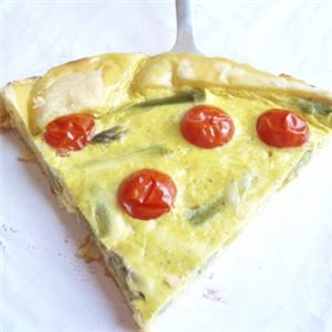 Quiche aux asperges, coriandre et curry 
