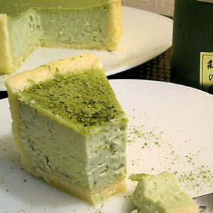 Cheesecake au th&eacute; matcha